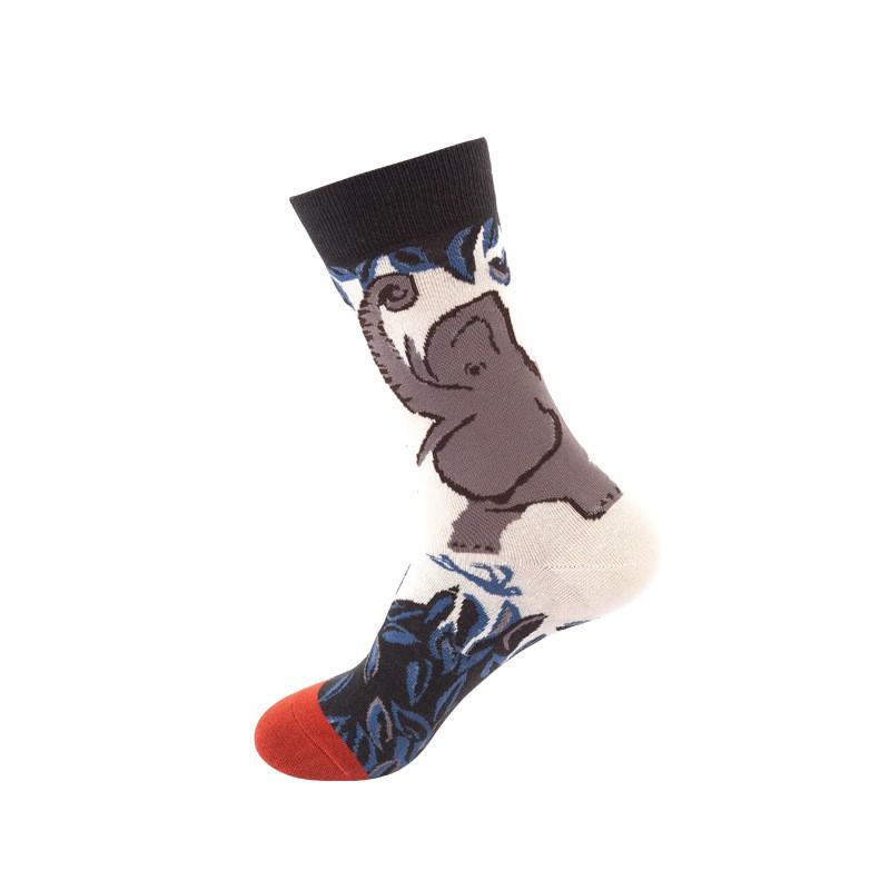 Stylish Streetwear Crew Socks Men Women Cotton Blend Mid-Calf Trendy Patterned Casual
