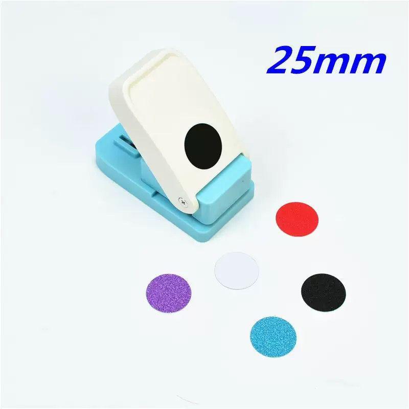 Educational Kids DIY Paper Craft Punch Lever Assisted Flower Shape Puncher round