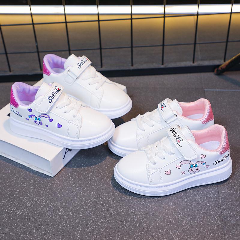 2025 Weiche Sohle Rutschfeste Weiße Laufschuhe für Mädchen - Perfekt für die Grundschule und Sport