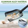 59-118CM Extendable Sifting Sand Shovel Aluminium Alloy Chicken Poop Scooper Chicken Coop Goat Stall Cleaning Tool for Gardening
