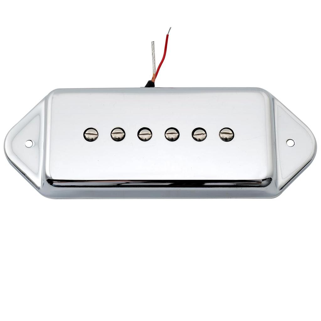 Artec ASA93 Alnico 5 P90 Dog-Ear Pickup with Bridge PU for ES330 Casino-Style Electric Guitar, Chrome
