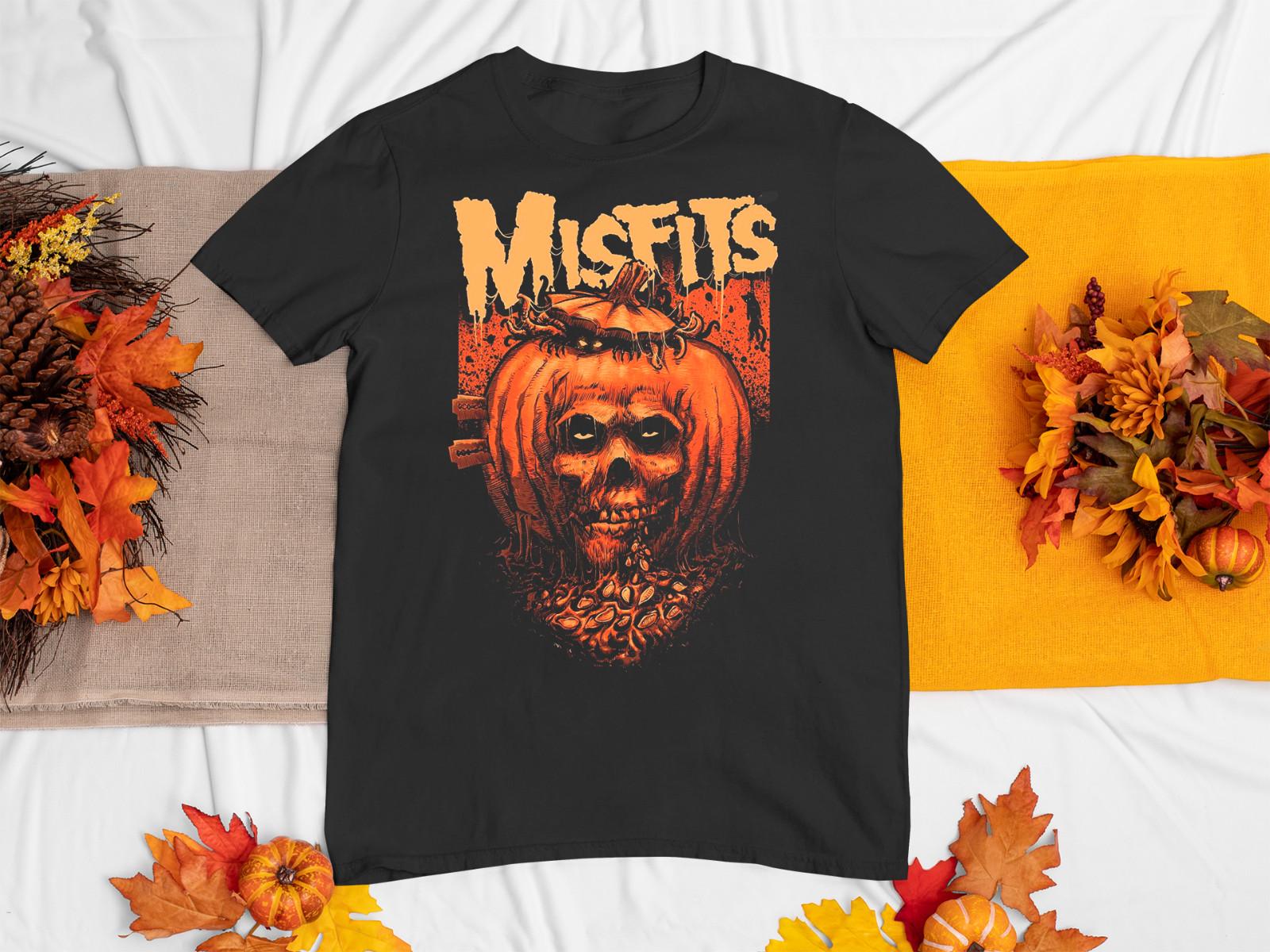 Halloween Misfits Band Cotton Black Full Size Unisex Shirt CM500 XL