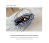 Geantă Dama Trendy din Denim tip Bucket - Elegantă Single-Shoulder Crossbody cu Detalii Strass