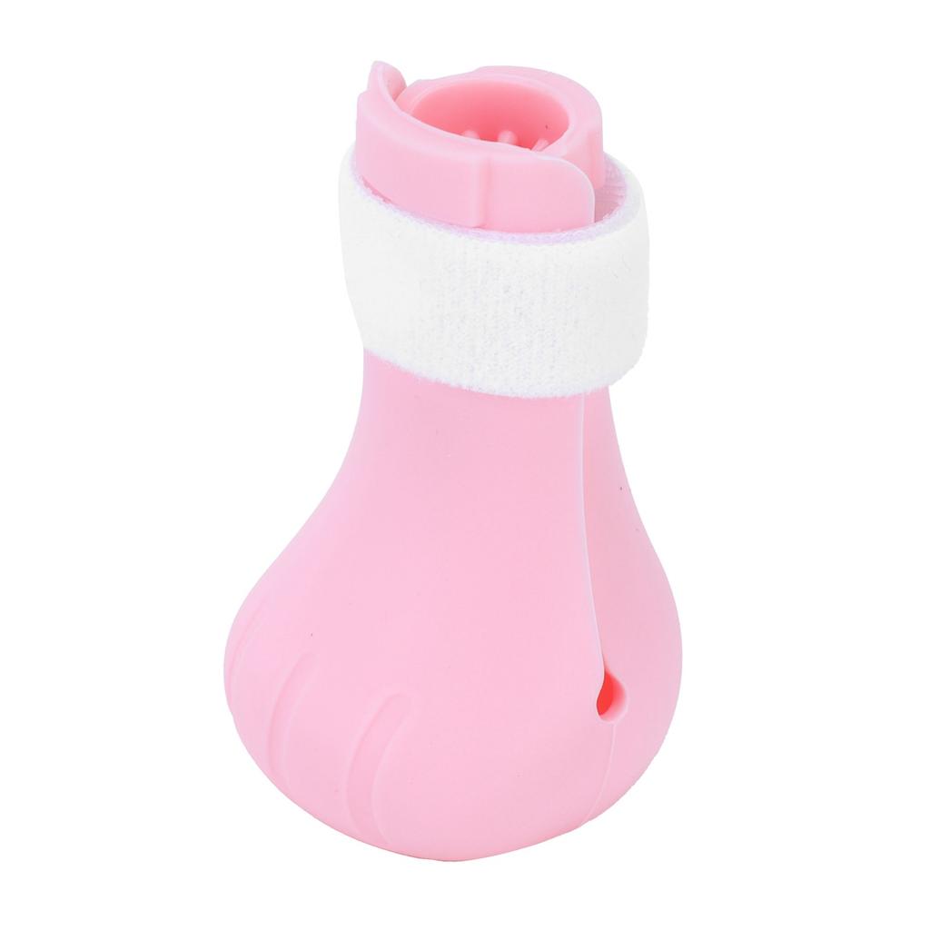 4Pcs Pet Bathing Foot Cover Silicone AntiScratch Cat Protector Pet Supplies for Bathing(Pink )