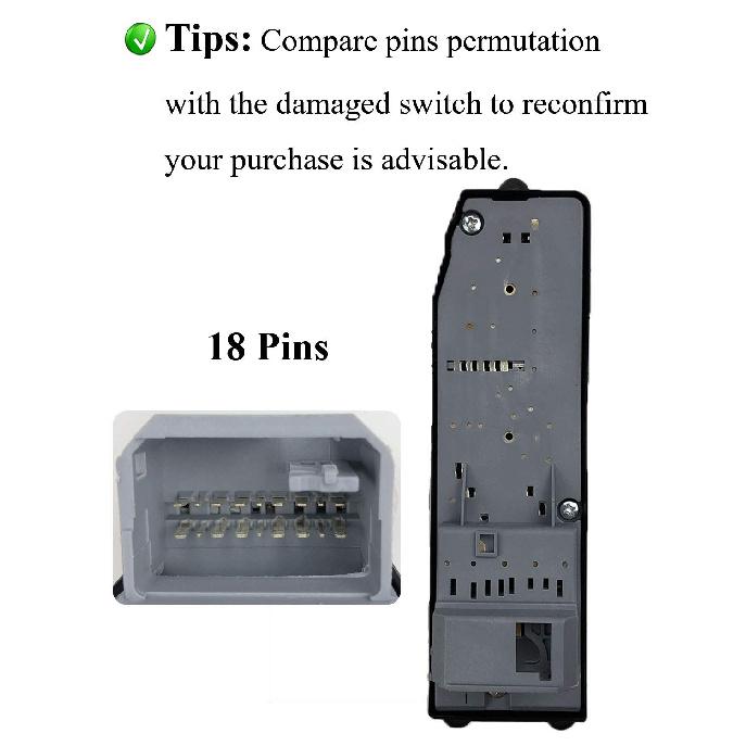ORIGINSUN 84820-47050 Window Master Switch for Toyota Prius 2004-2009