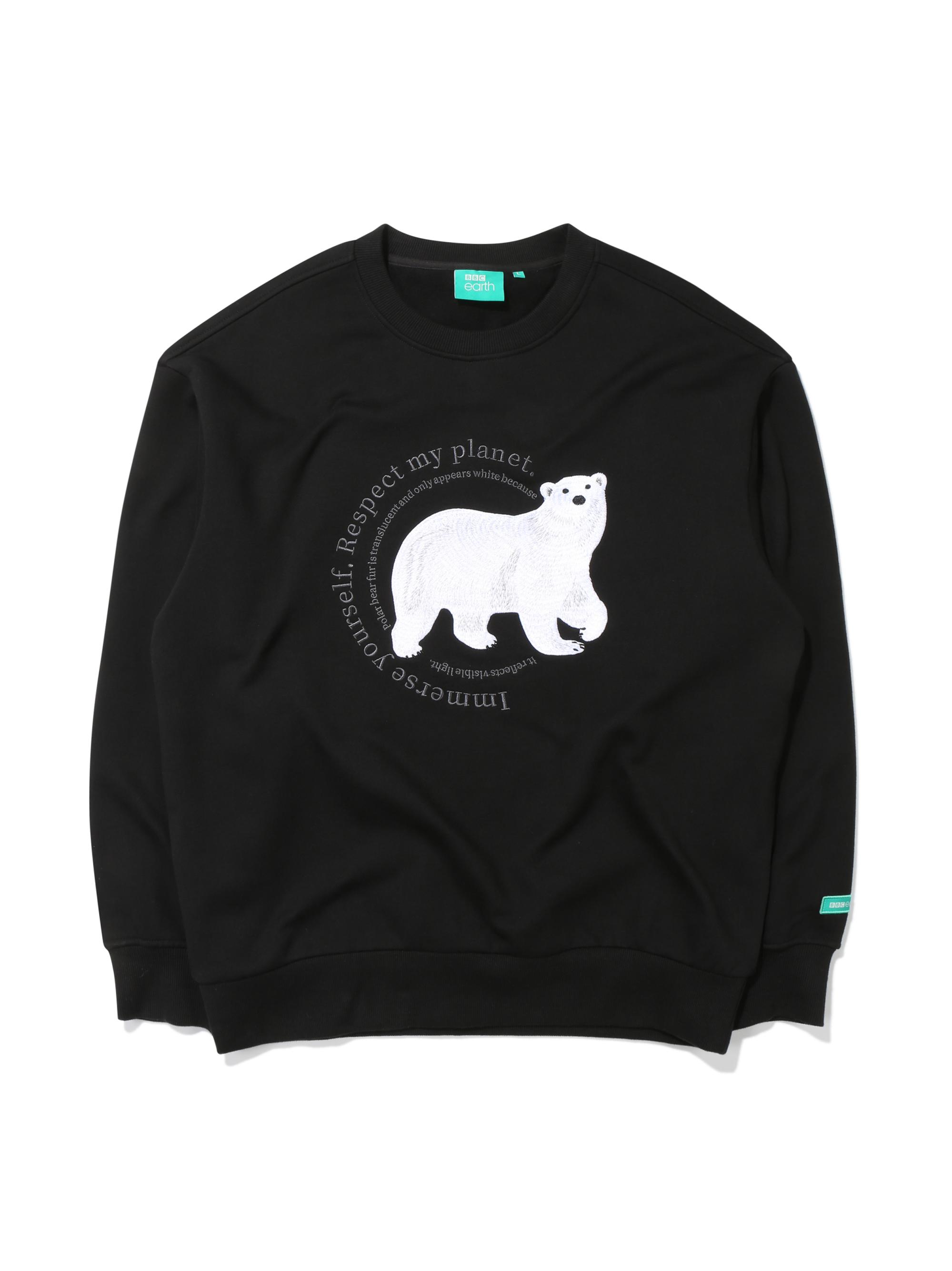 Флисовая толстовка с вышивкой BBC Earth Animal_Черная Black/085