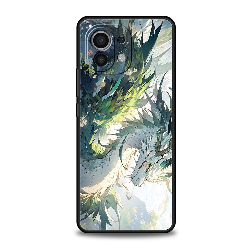 

Чехол для телефона для Xiaomi Poco F7 F6 F5 F4 F3 X7 X6 X5 X4 X3 NFC M4 C51 C55 GT Pro 5G Мягкий ТПУ Fundas Мультяшный Дракон Длинные Сумки Poco F7 Ultra
