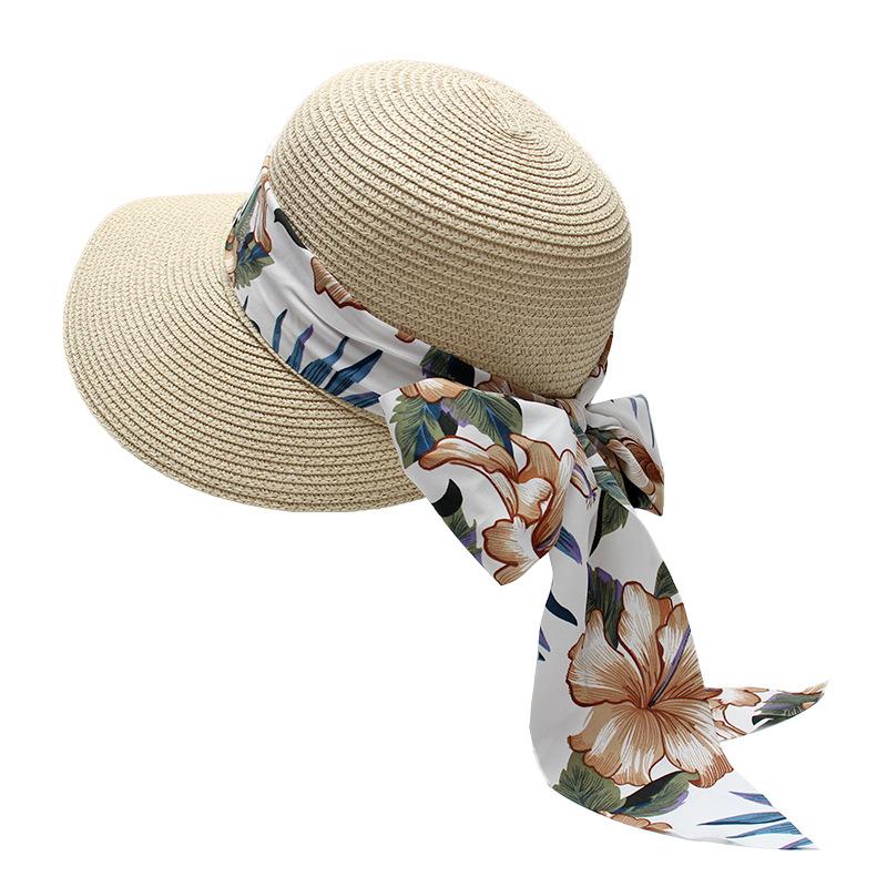 Summer Straw Sun Hat for Women Wide Brim Foldable Beach Cap UV Protection Panama Sombrero Paja Verano
