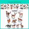 10-teiliges Realistisches Waldtier-Figuren-Set Elch Waschbär Weißwedelhirsch Bär Fuchs Kaninchen Modell PVC-Material