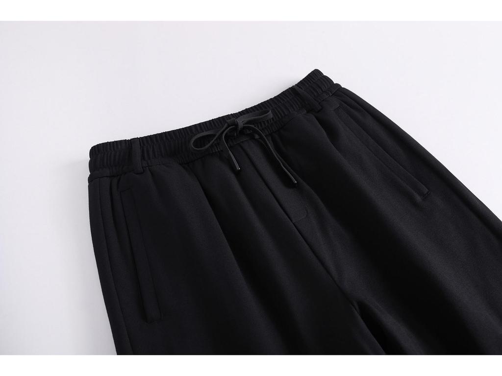 Men's High-Waist Wool Knee Pad Winter Pants - Thick, Cozy Cotton for Cold Weather