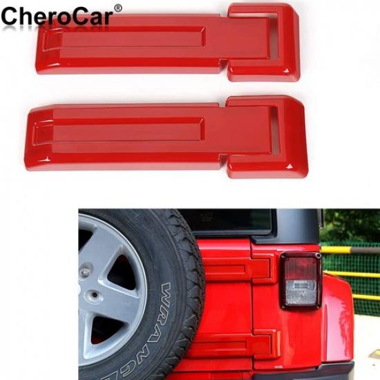 For 07+ JK Jeep Wrangler Tailgate Hinge Cover Spare Tire Rear Door Liftgate Trim