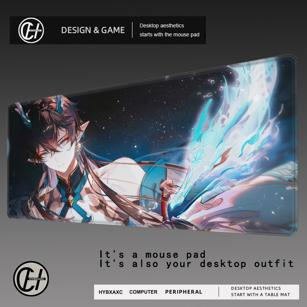 Honkai Star Rail Dan Heng Mouse Pad Non Slip Rubber Keyboard Rug PC Gamer Cabinet Mousepad Laptop Anime Gaming Desk Mat Carpet