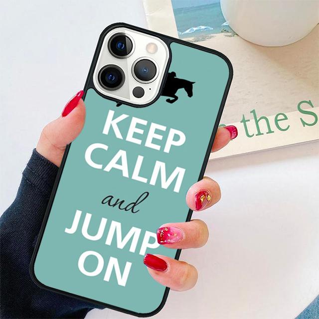 Keep Calm and Ride On Love Pony Horses Phone Case Cover For iPhone 17 Air 15 16 Pro Max 14 13 12 11 Pro Max Plus