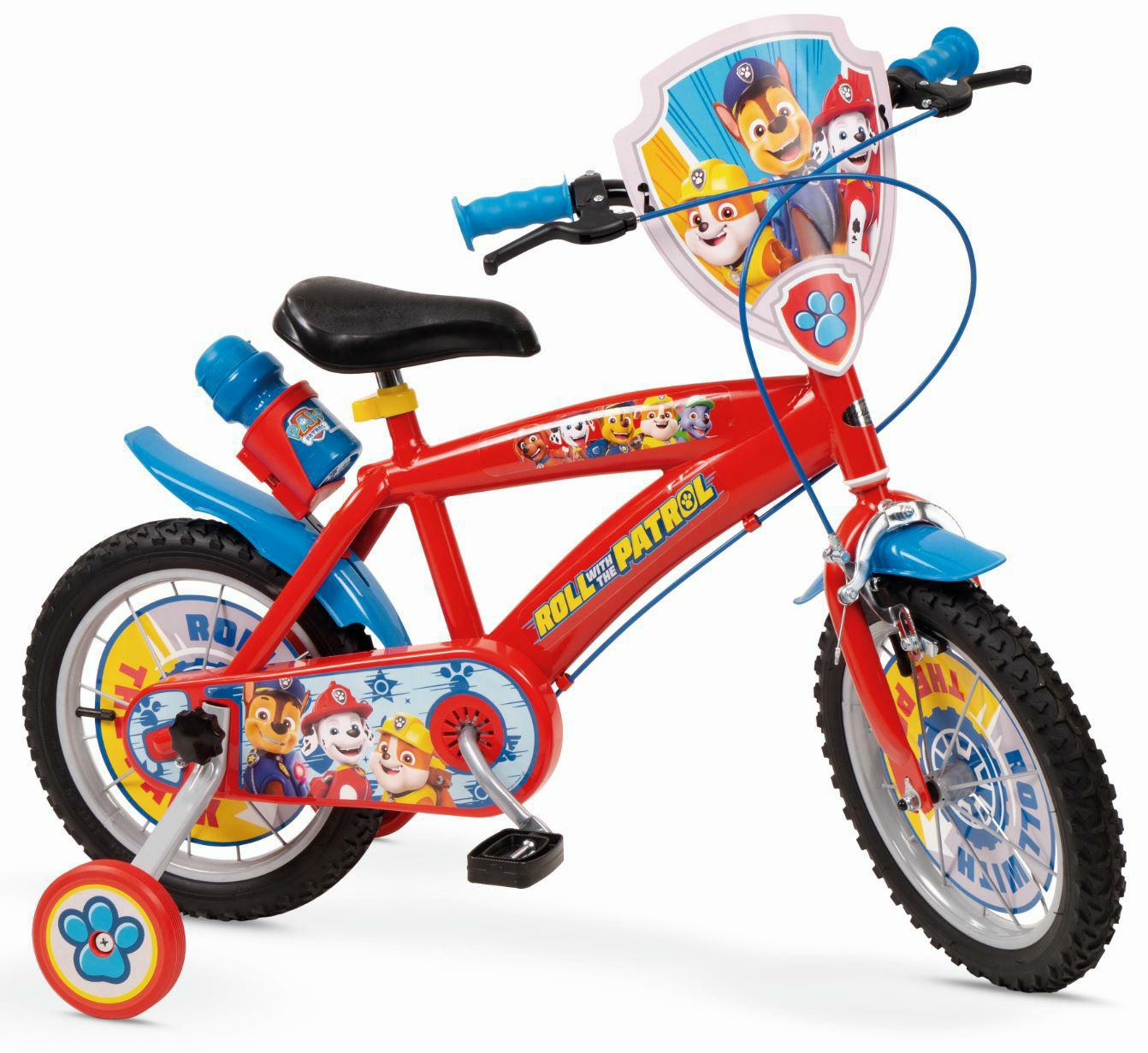 Vélo pour enfant Paw Patrol 14 pouces pour un garçon de 4 à 6 ans rouge