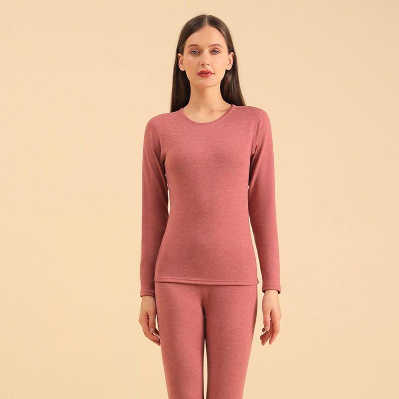 5A Antibacterial Brushed Thermal Underwear Set Wool Silk Base Layer Men Women Fall Winter