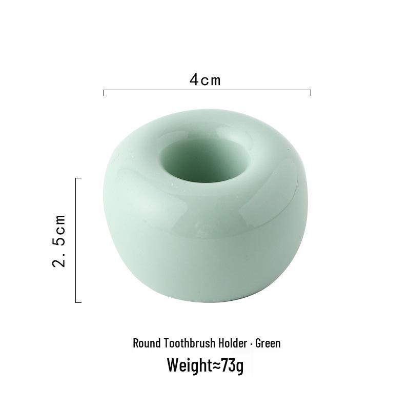 Ceramic Macaron Toothbrush Holder - Fashionable Dental Tool Stand for Couples