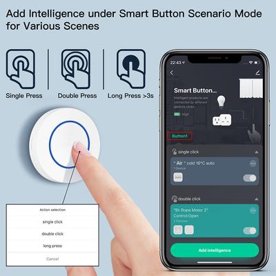 Tuya Zigbee Smart Home Wireless Switch Home Intelligent Electronics Multiscene Free Pasting Of Smart Button Switches