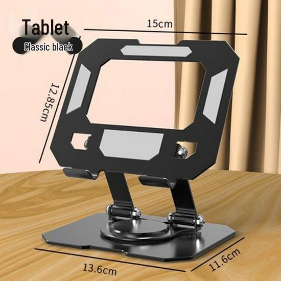 Rotating 360° All-Metal Universal Tablet Stand: Foldable & Stable