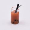 Milk Tea Bag Decoration Resin Drinks Pendants Hand-made Party Jewelry Accessories Necklace Chain Mobile Material