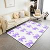 Erosebridal Bowknot Living Room Rugs for Girls, Girly Bow Knot Decorative Carpet Stripes Diamond Area Rug 6'6" x 4'11" for Kids Women, Kawai