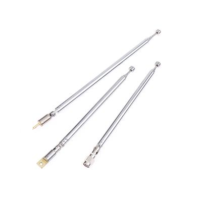 אנטנה טלסקופית לרדיו AM/FM בעלת ערוצים מלאים ממתכת באורך 6 חלקים, אנטנה מסתובבת 360 מעלות, Aeial