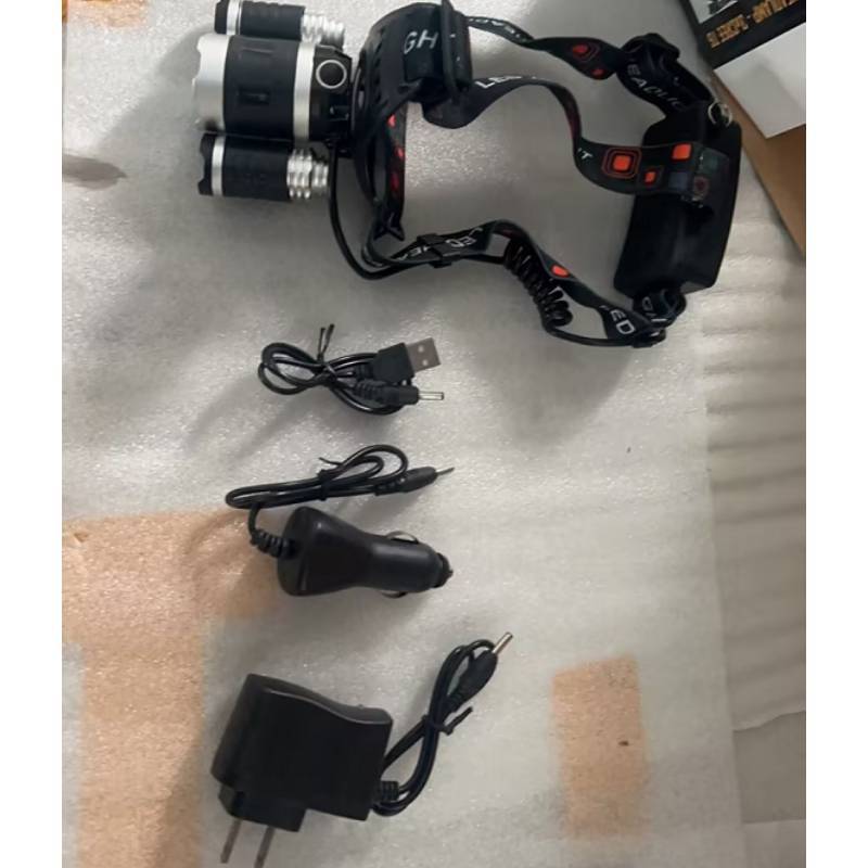 Miner Headlamp Rechargeable Led Headlight For Night Hiking And Camping