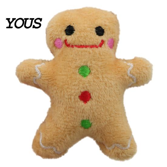 Santa Claus Cat Toy Christmas Catnip Plush Toys, Reindeer Gingerbread Stuffed Animal, Interactive Holiday Durable Chew Resistant for Kittens, Pet