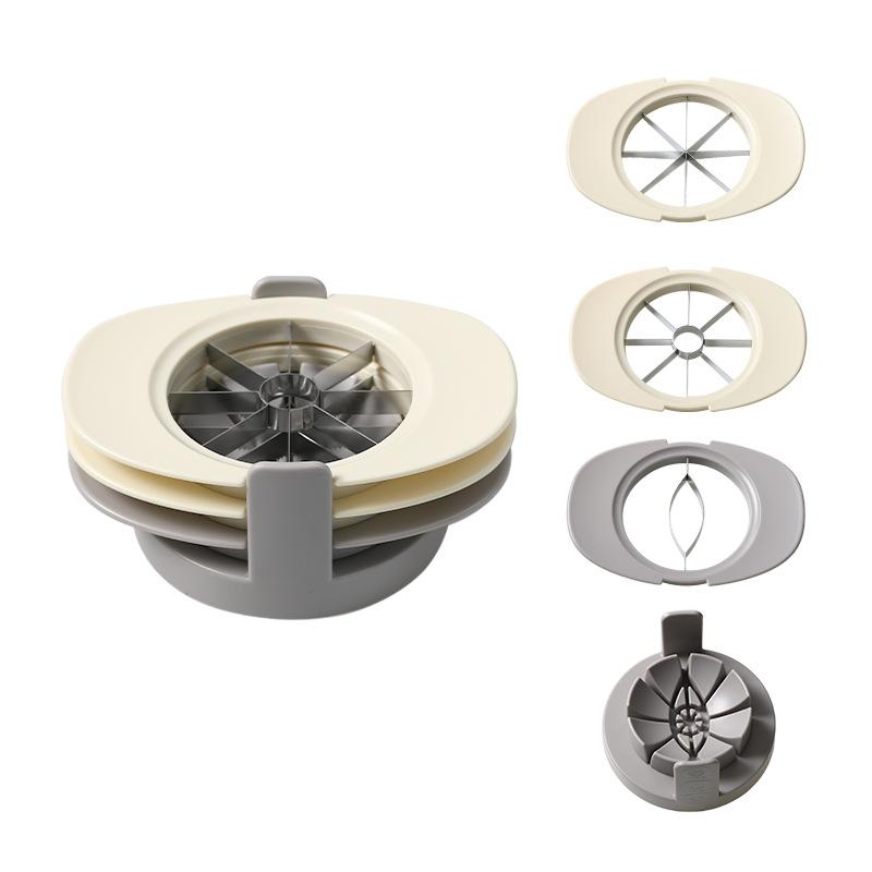 Manufacturer Fruit and vegetable tools Plastic handle Fruit cutting three-piece set Household stainless steel multi-functional fruit cutter set