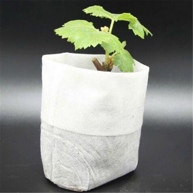 25/50/100pcs Biodegradable Nonwoven Fabric Nursery Plant Grow Bags Seedling Growing Planter Planting Pots Garden Eco-Friendly Ventilate Bag