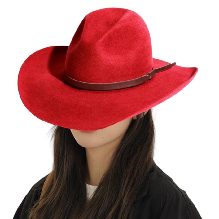 Classical Homburg Hat Cowboy Hats Gift for Boyfriend Top Hat Wide Brimmed