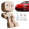 Parlayildiz Autoanhänger | Schwingende Holzpuppen-Dekoration - Bewegliche Gelenkige Holz-Autozubehör
