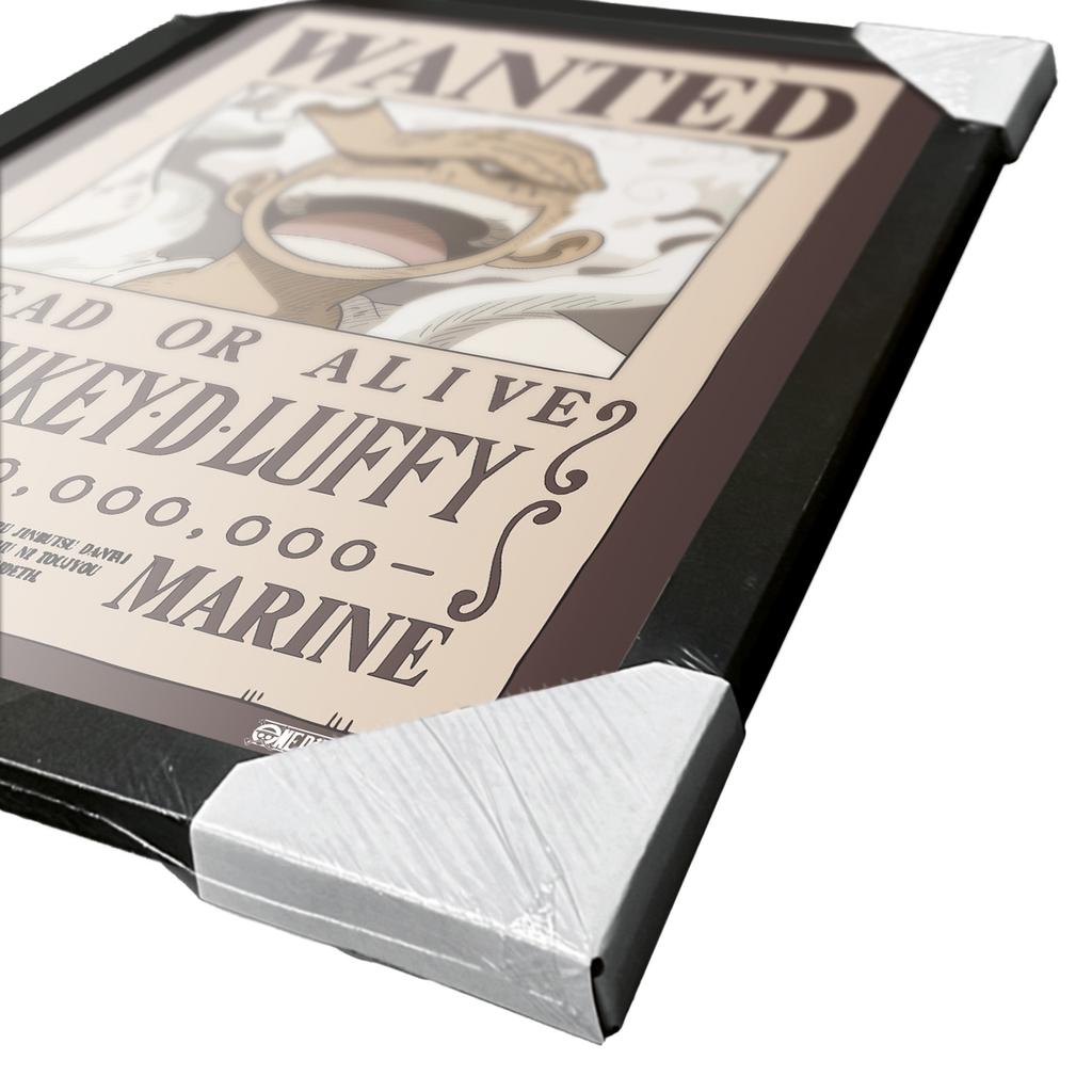 One Piece Wanted Monkey D. Luffy Framed Poster