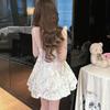 Sexy pajamas women with chest pads burn flowers spring and summer new lace pure desire style premium nightgown comfortable loungewear