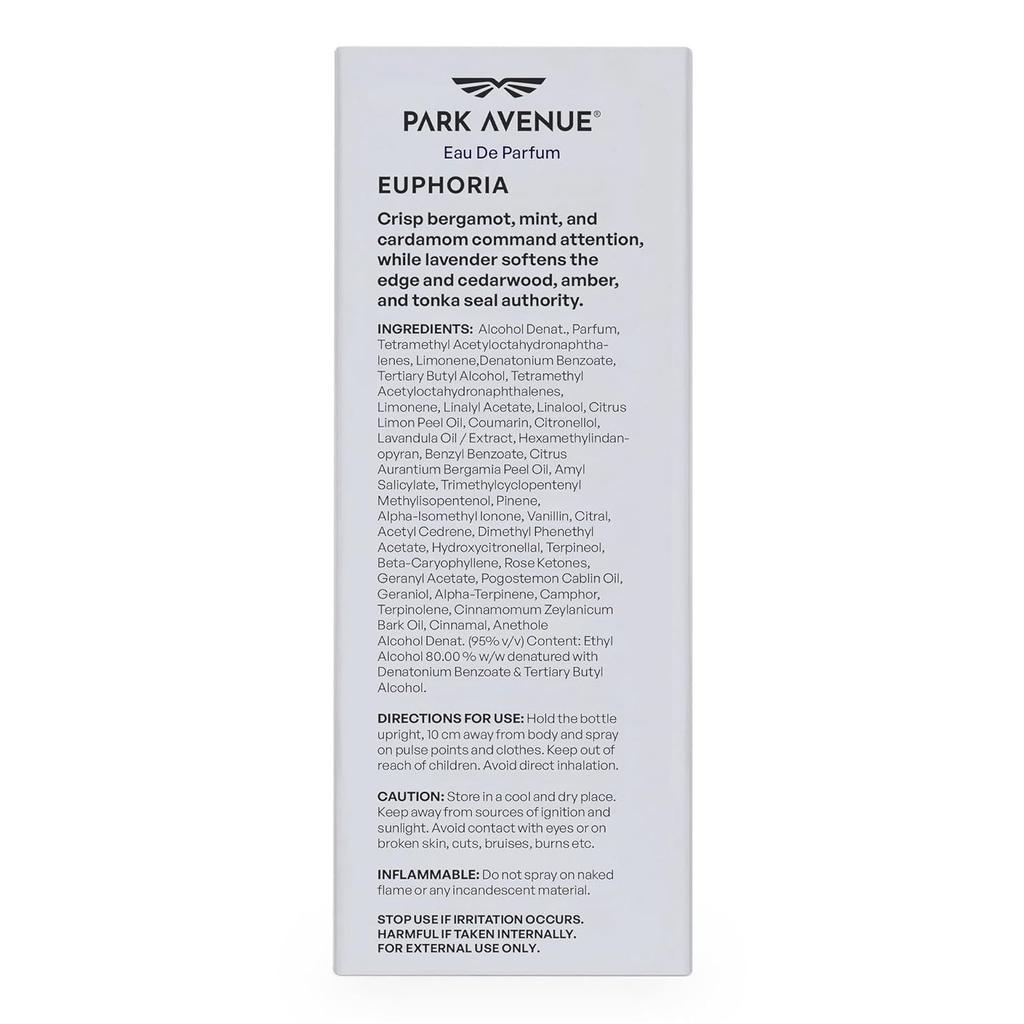 Park Avenue Euphoria, Eau De Parfum Men, 100ml | Long Lasting Perfume for Men |