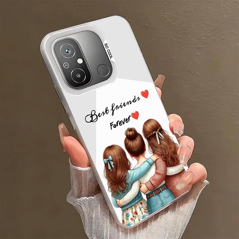 

Best Friends Forever Girls Soft Phone Case for Xiaomi Redmi 15C 15 14C 13C 12C Poco X5 X6 X7 Pro X3 F8 F7 Ultra M8 13 12 Cover B Xiaomi Redmi 10C