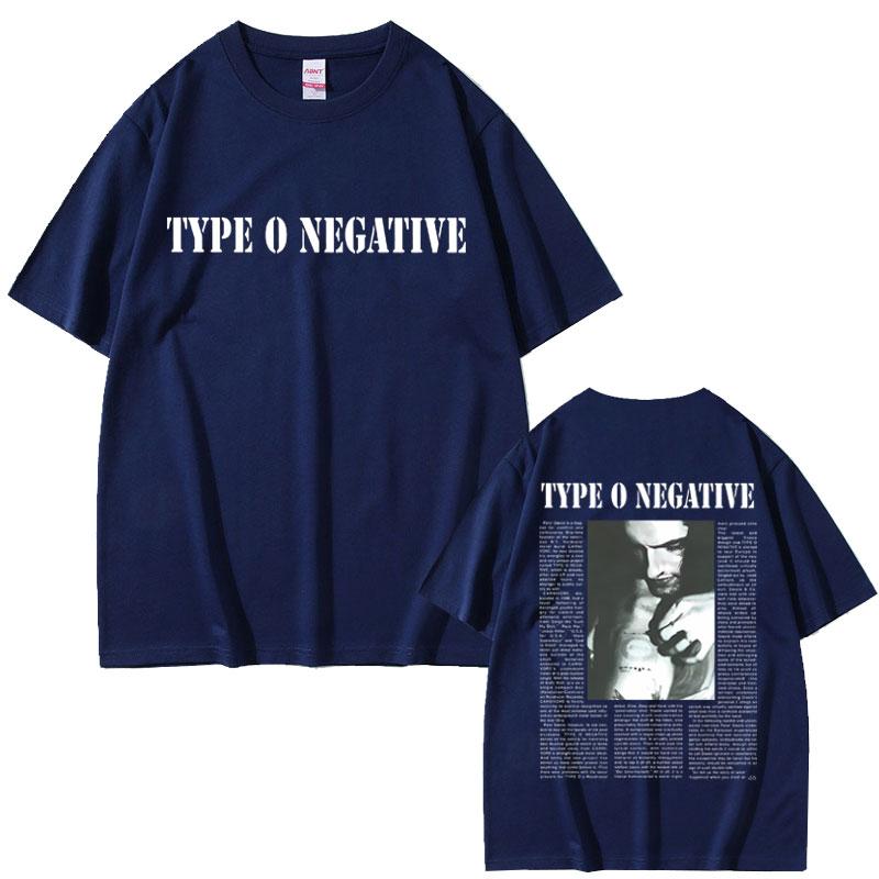 Rock Band Type O Negative Peter Steele T Shirts Unisex Women Vintage Metal Gothic Tshirt Male Casual Oversized Pure Cotton Tshirts
