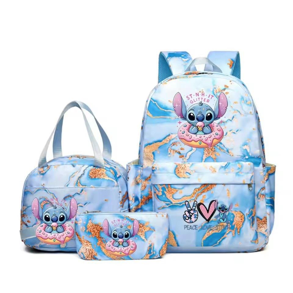 Three-Piece Schoolbag, Primary And Secondary School Backpack, Youth Travel Backpack, Cartoon Backpack. Three-piece set