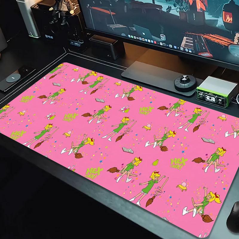 Bibi Blocksberg Adventure Large Size Mouse Pad Large Gaming Table Cushion Nonslip Laptop Tablet Big Mousepad Xxl Mat Mini Pc Playmat With Lock Edge