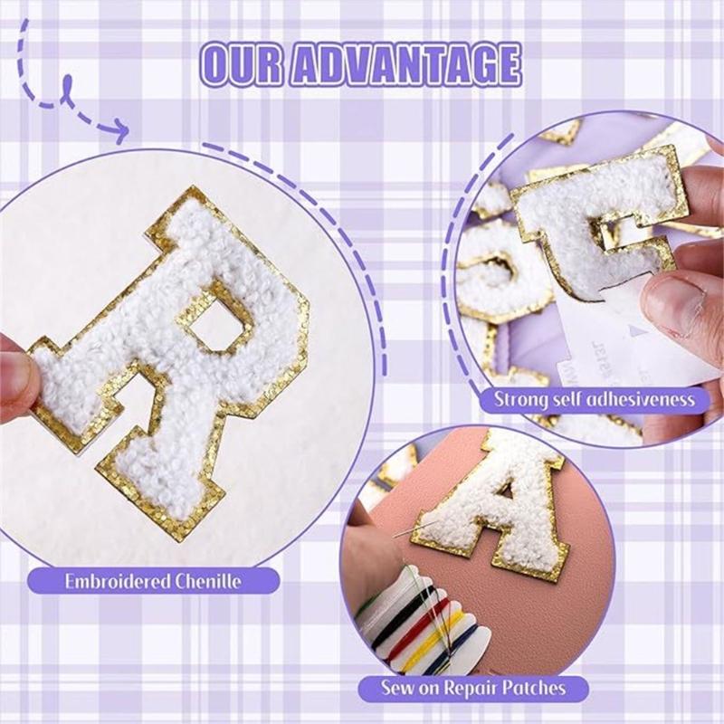 1 Set Letter Embroidered Patches A-Z Varsity Letter Sticker Letter Patches Repair Patches Sewing Patches for Clothes Bag