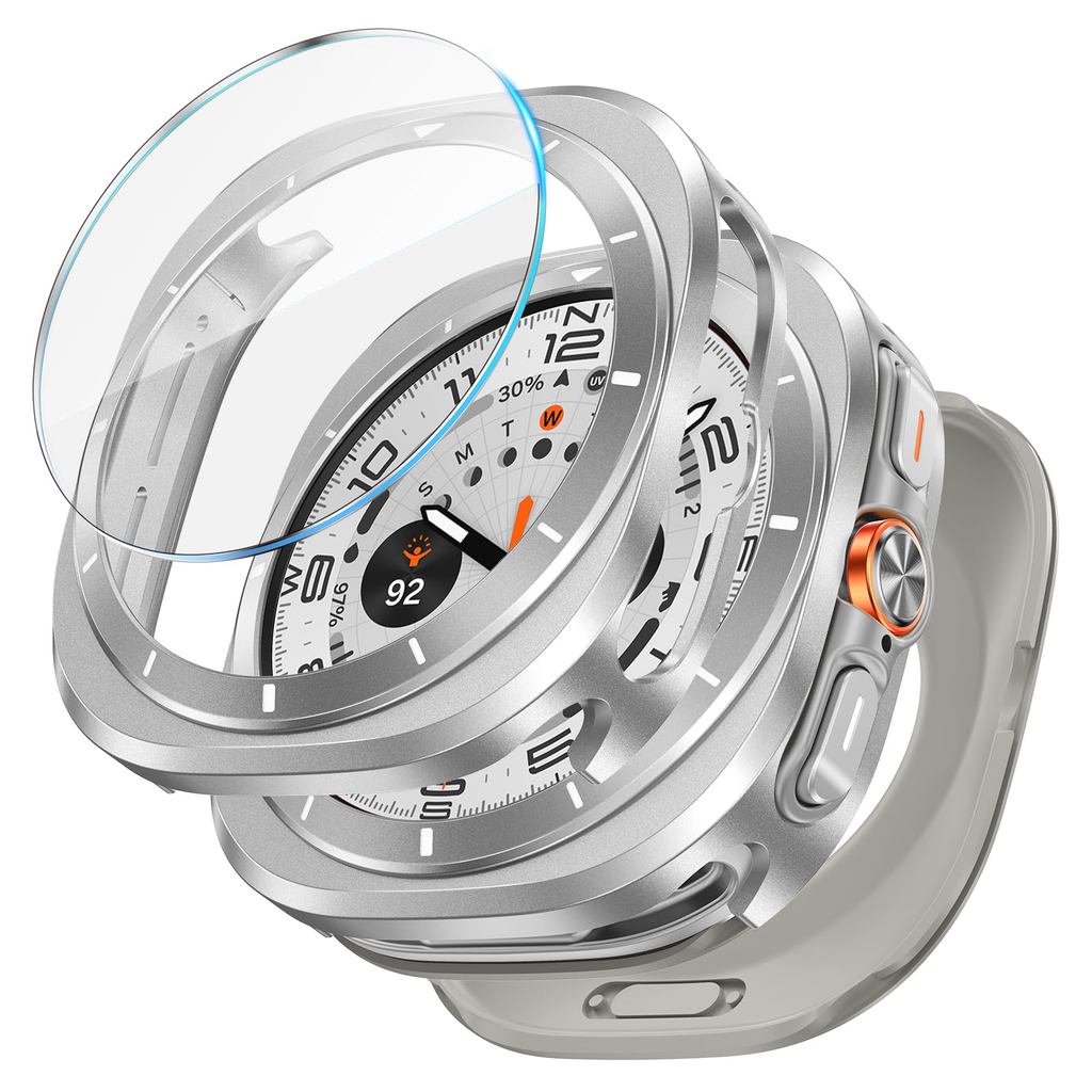 Metal Case+Tempered Glass Film for Samsung Galaxy Watch Ultra 2026 47mm Hard Protective Cover for Galaxy Watch Ultra Accessories