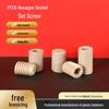 Flame Retardant PEEK Internal Hex Socket Headless Screw - High Temp Resistant, National Standard.