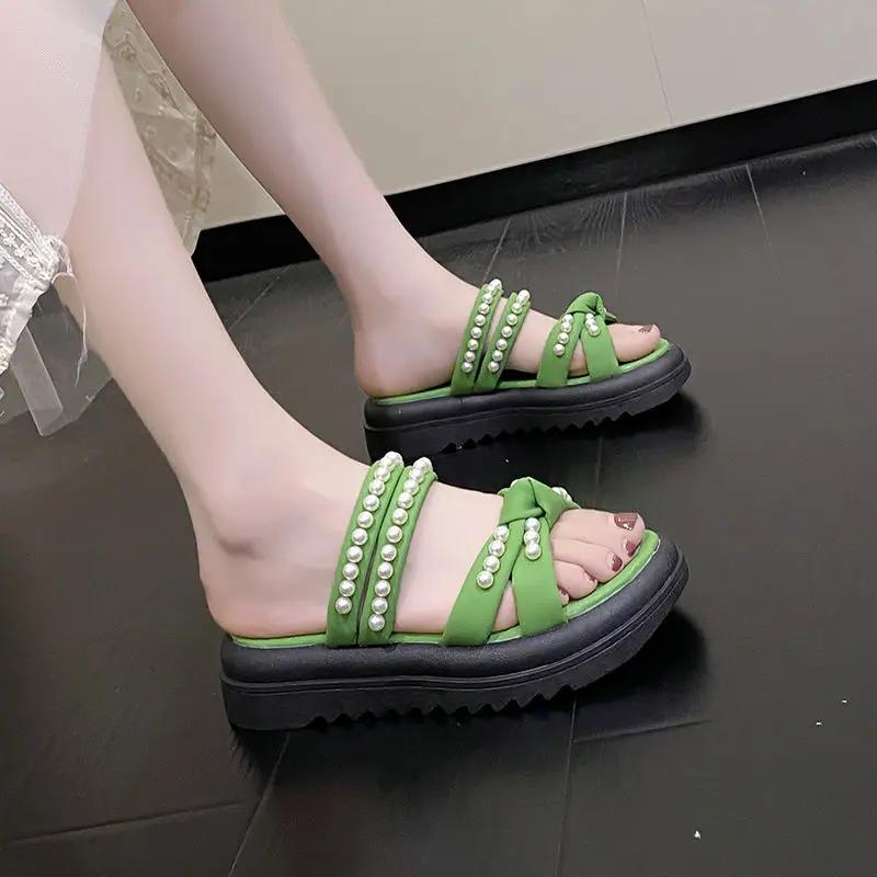 Fashion Sandals for Women Outdoor Platform Woman Shoes 2025 Luxury Pvc Summer Shoe Designer Daily Anti Slip Hot Comfortable Vip Footwear
