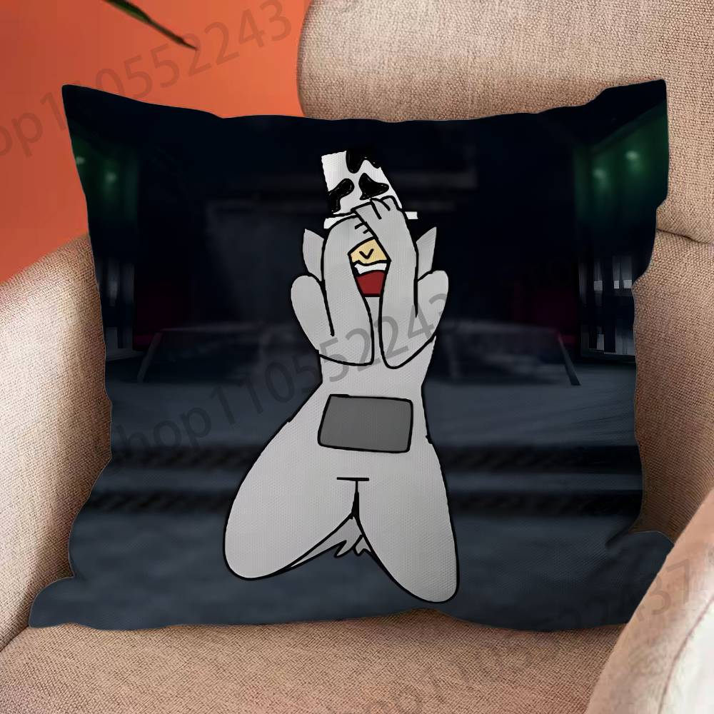 Guardian Horror Game SSlendytubbies Cartoon Printing Pillowcase Customized Pillow Cover for Sofa Home Decor