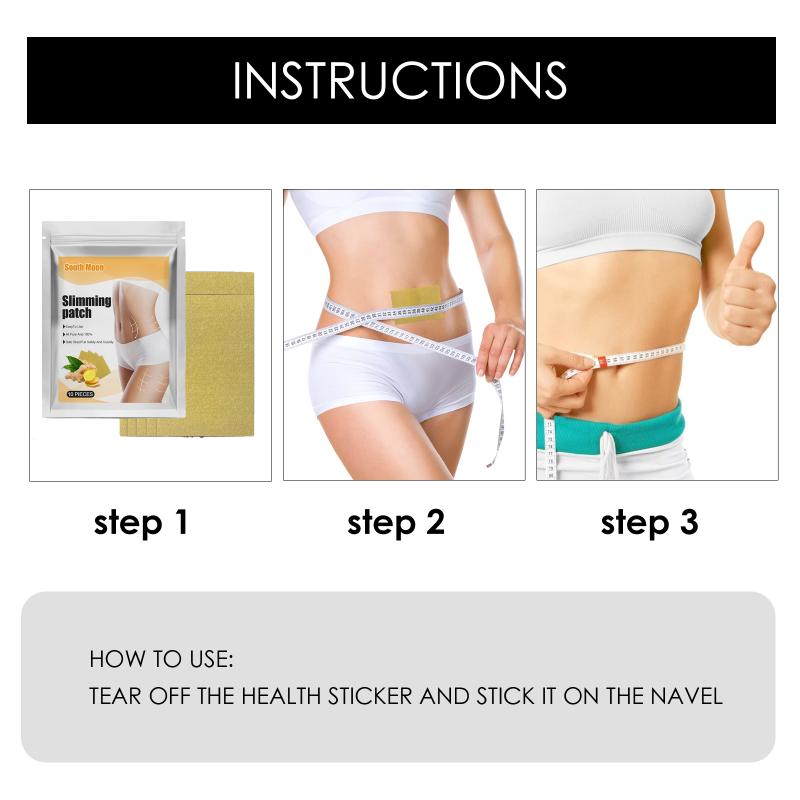 Slim Patch Ginger Natural Body Shaping Stomach Slimming Firming Skin Home Usage 10 Pack