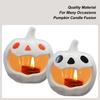 Halloween Pumpkin Candlestick Ceramic Pumpkin Tea Lantern Candlestick Ghostly Pumpkin Desktop Atmosphere Ornament Decoration
