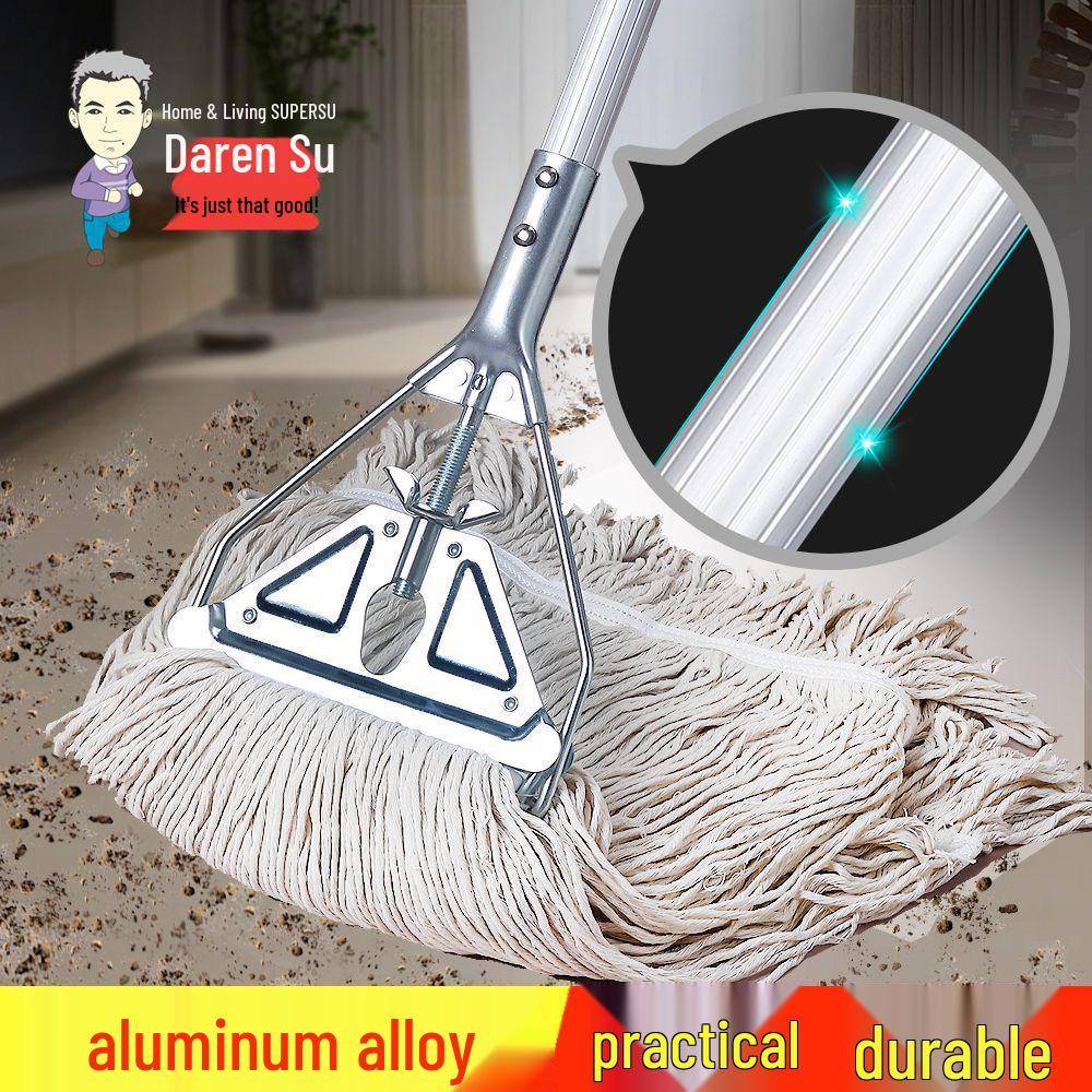 Zestaw mopa podłogowego z bawełny, odpinany, z możliwością prania, do podłóg drewnianych