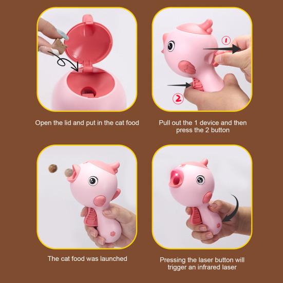 Yousheng Cat Treat Dispenser Toy Fun Bird-Shaped Interactive Slow Feeder Cat Teaser Light for Indoor Cats And Dogs Training Feeding