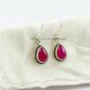 Pink Onyx Earring, Pink Gemstone Earring, 925 Sterling Silver Earring, Gift For Friend, Dainty Earrings, Handmade Earrings