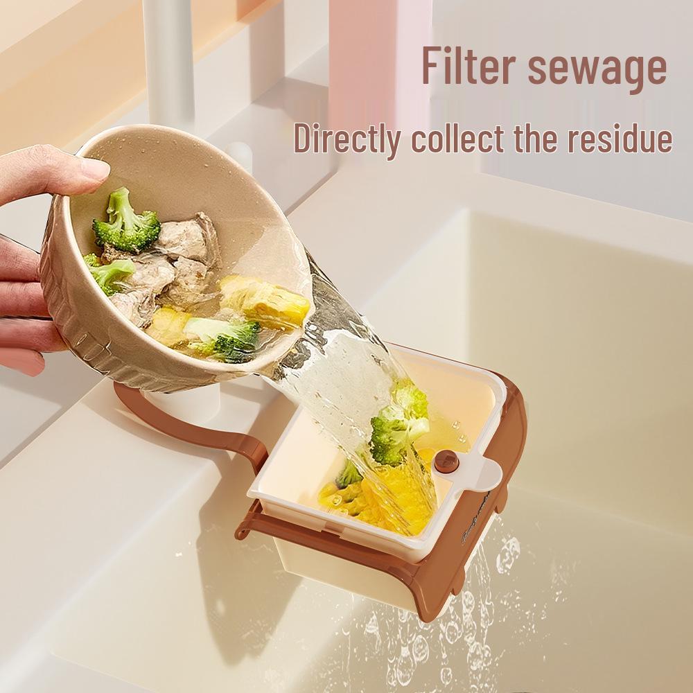 Wall-Mounted Kitchen Sink Dish Rack & Food Scraps Filter Basket