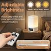 Touch Night Light Rechargeable 3 Color Dimmable Bedside Lamp Time Display USB LED Night Lights Ambient Soft Light for Kids Gift